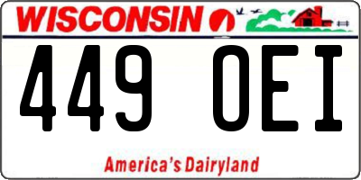 WI license plate 449OEI