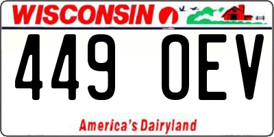 WI license plate 449OEV