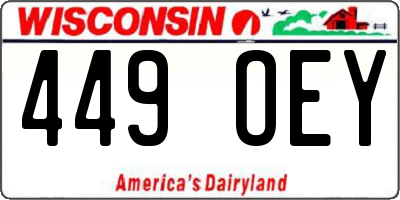 WI license plate 449OEY