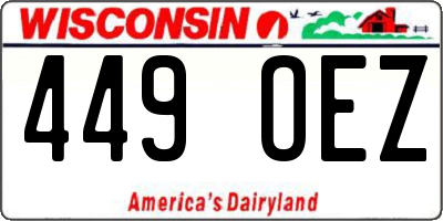WI license plate 449OEZ