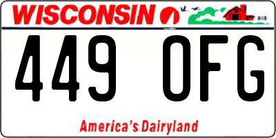 WI license plate 449OFG