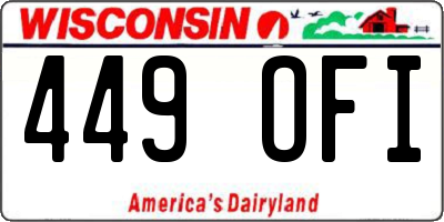 WI license plate 449OFI