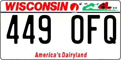 WI license plate 449OFQ