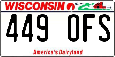 WI license plate 449OFS