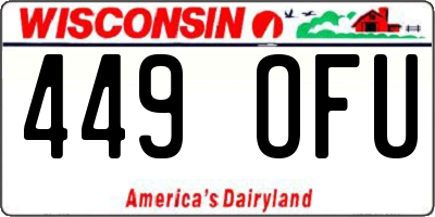 WI license plate 449OFU
