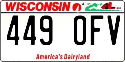 WI license plate 449OFV