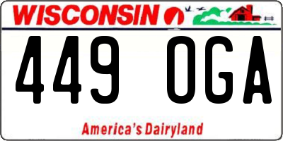 WI license plate 449OGA