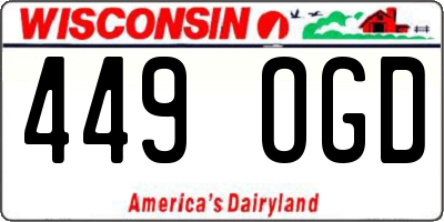 WI license plate 449OGD