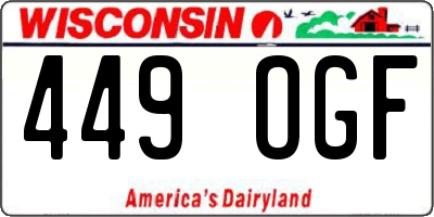 WI license plate 449OGF