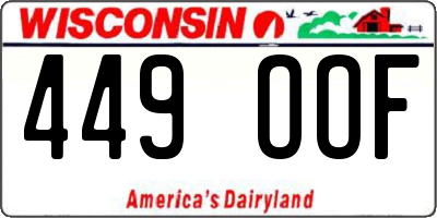 WI license plate 449OOF