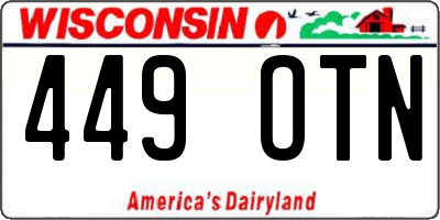 WI license plate 449OTN