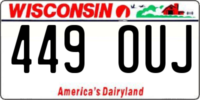 WI license plate 449OUJ