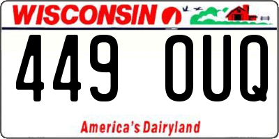WI license plate 449OUQ