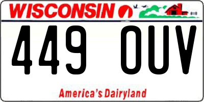 WI license plate 449OUV