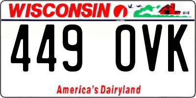 WI license plate 449OVK