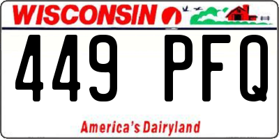 WI license plate 449PFQ