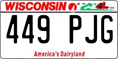 WI license plate 449PJG