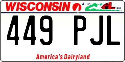 WI license plate 449PJL