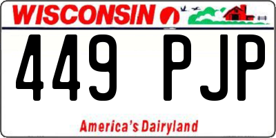 WI license plate 449PJP
