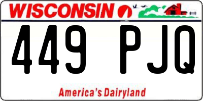 WI license plate 449PJQ
