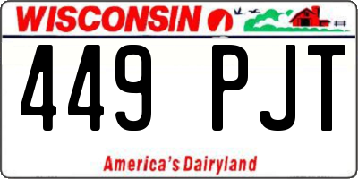 WI license plate 449PJT