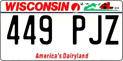 WI license plate 449PJZ