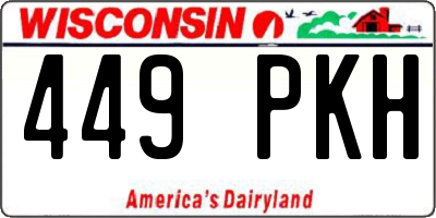 WI license plate 449PKH