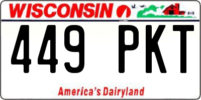 WI license plate 449PKT