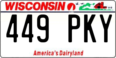 WI license plate 449PKY