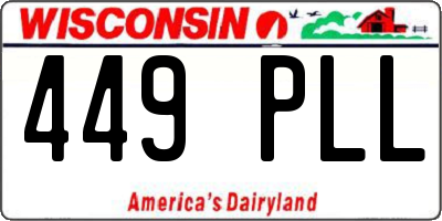 WI license plate 449PLL