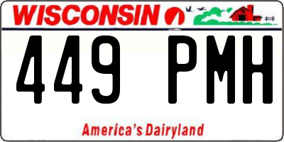 WI license plate 449PMH