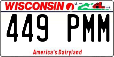 WI license plate 449PMM