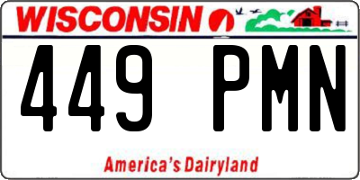 WI license plate 449PMN