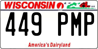 WI license plate 449PMP