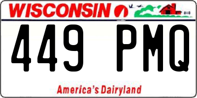 WI license plate 449PMQ