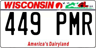 WI license plate 449PMR