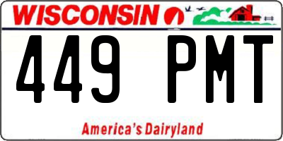 WI license plate 449PMT