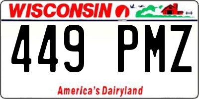 WI license plate 449PMZ