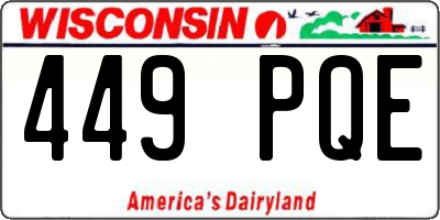WI license plate 449PQE