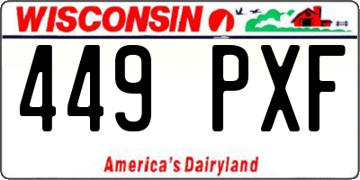 WI license plate 449PXF