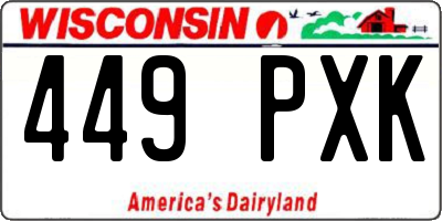 WI license plate 449PXK