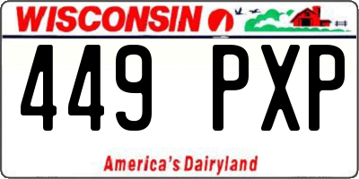 WI license plate 449PXP