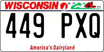 WI license plate 449PXQ