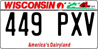 WI license plate 449PXV