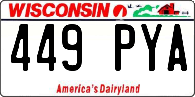 WI license plate 449PYA