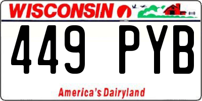 WI license plate 449PYB