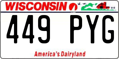 WI license plate 449PYG