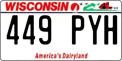 WI license plate 449PYH