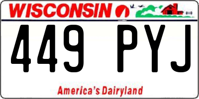WI license plate 449PYJ