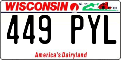 WI license plate 449PYL